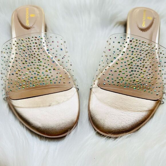 Bandolino Kenzo clear embellished slide Sandal - Picture 6 of 9